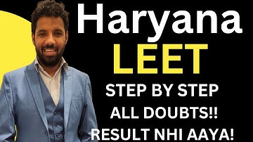 HARYANA LEET 2023 BTECH LATERAL ENTRY ALL DOUBTS CLEAR NOW   STEP BY STEP PROCESS DIPLOMA WALO SUNLO