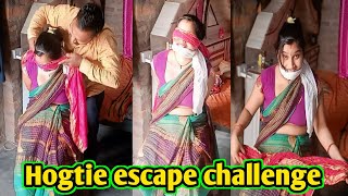 Hogtie escape challenge ll hogtie challenge on wife ll #hogtiechallenge #challenge