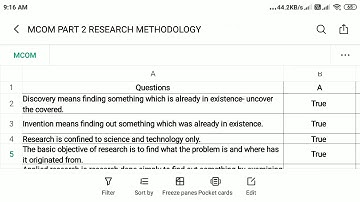 Mcom part 2 idol students#research methodology MCQ question with answers