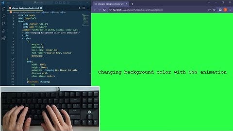 ASMR Programming - Changing background color with CSS animation [no talking]
