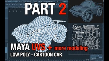 How to 3D Model a Cartoon Car in Maya (Part 2: UVS)