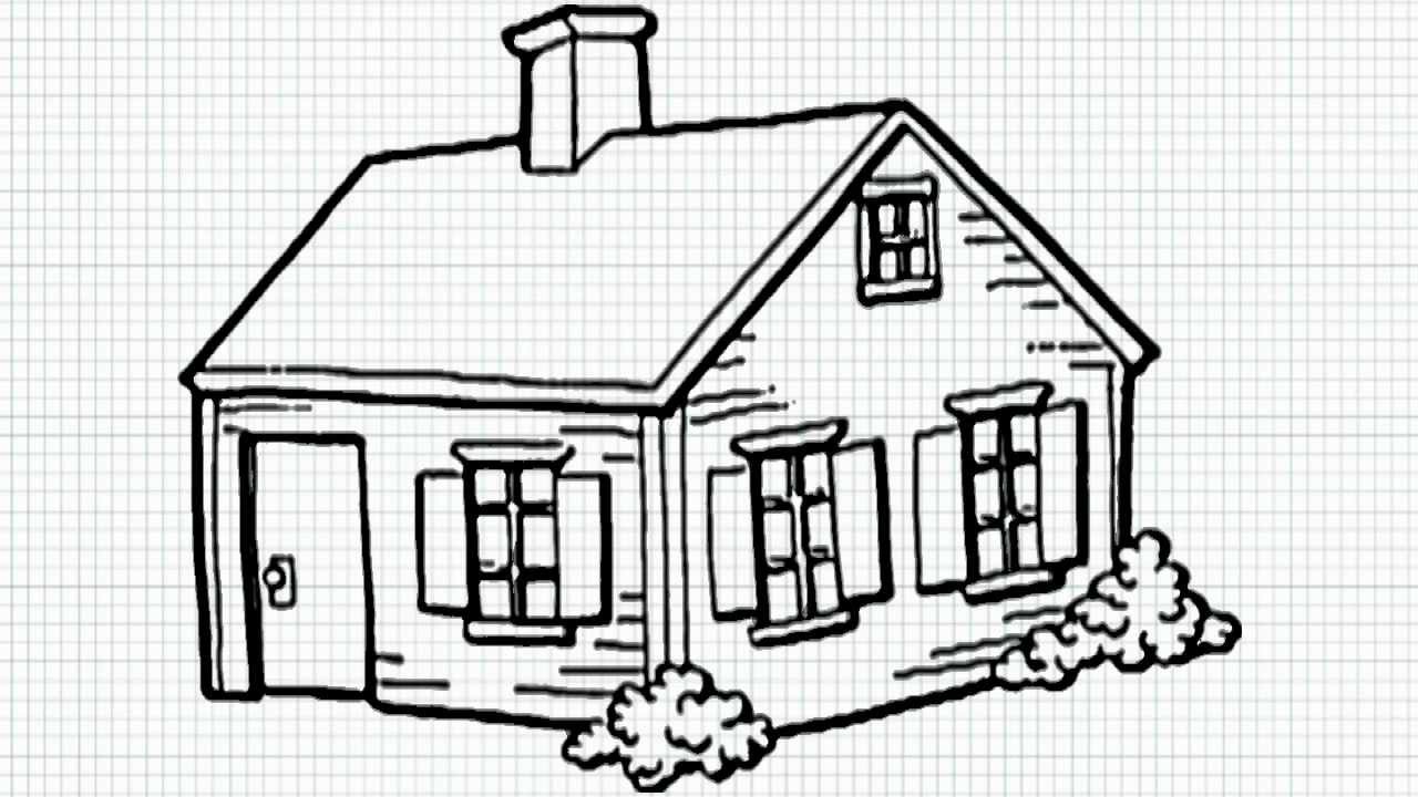  How to draw  a house  for kids YouTube