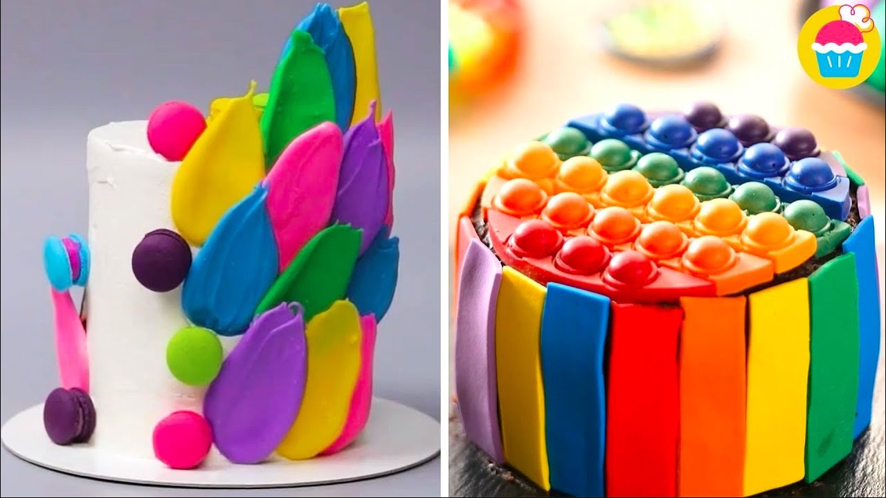 Top 10 Amazing Colourful Cake Designs 😍 | Rainbow Cake Decoration | 