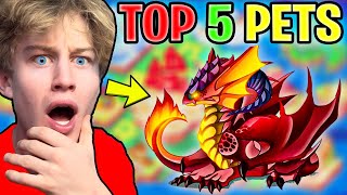 The TOP 5 *BEST* PETS IN PRODIGY!?!?! [New]