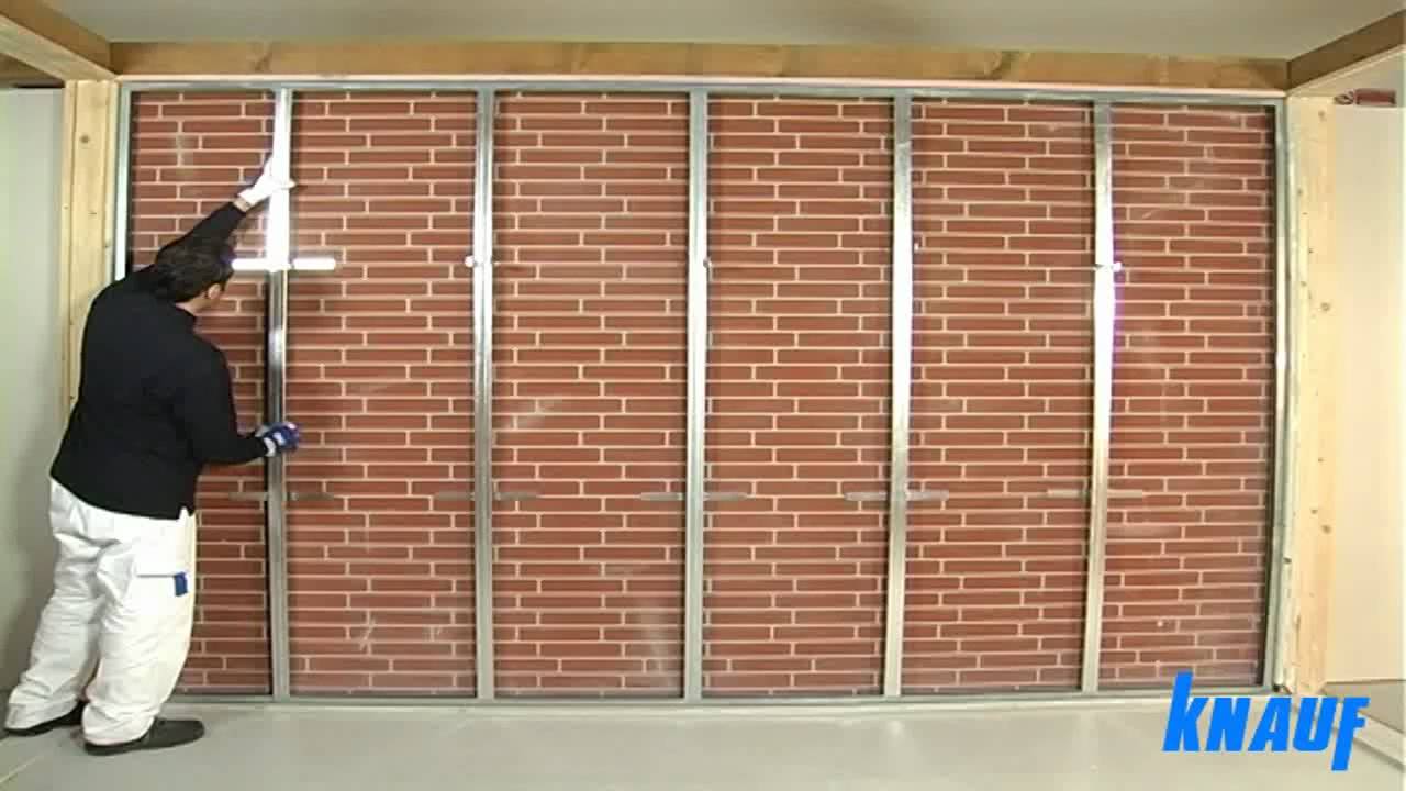 Contropareti collegamento a muro con struttura in cartongesso ... Cartongesso per pareti umide