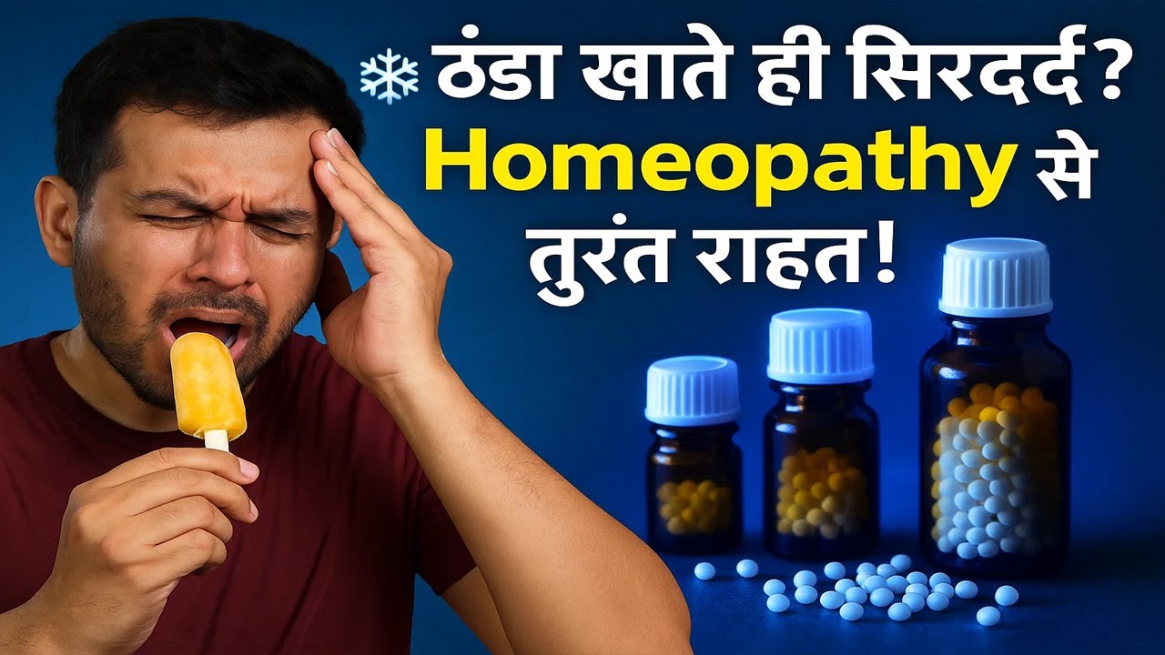 Cold Stimulus Headache | ठंडा खाने से सिरदर्द | Homeopathy Natural Relief