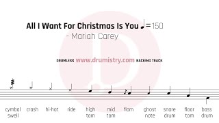 Mariah Carey - All I Want For Christmas Is You [Drumless Karaoke] Drum Score (No vocals backing)