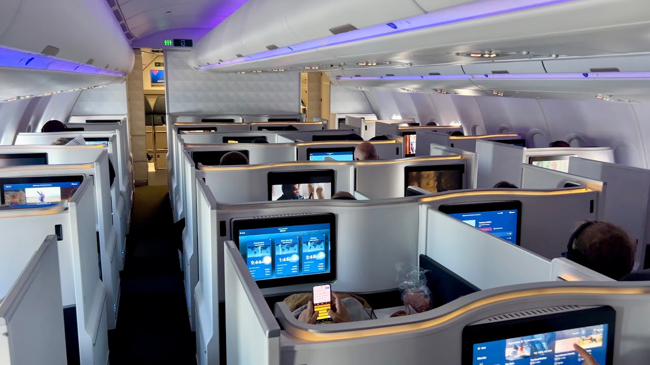 Лучший бизнес-класс в США | Delta One A330neo из Нью-Йорка в Амстердам (обзор полёта в формате 4K)