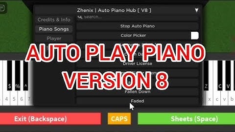 AUTO PLAY PIANO VERSION 8 - played at Roblox PIANO keyboard game - see script link on comments