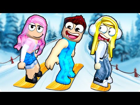 Видео: 🥶МЫ УСТРОИЛИ ГОНКУ НА СНОУБОРДАХ В РОБЛОКС! ШЕДИ ЛЕСКА И НУБИК ROBLOX Snowboard Obby