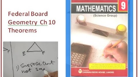 Maths class 9 Theorem 10.1.3 Part 3 Federal Board Geometry | Congruent Triangles