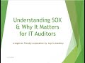 Understanding SOX & Why It Matters for IT Auditors Name
