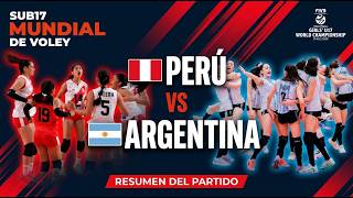 PERU VS ARGENTINA Reclasificacion Puestos 9-16 Mundial Sub17 FIVB 2026 Santiago Chile