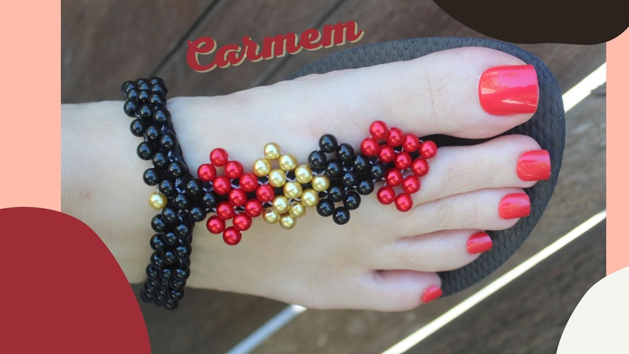 Chinelo decorado: Manta de pérolas (lucro certo💲💲💲)