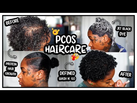 PCOS HAIRCARE: Jet Black Dye, Protein Hair Growth, DEFINED Wash N' Go