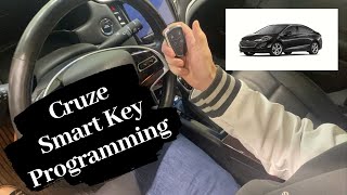 how to program a chevrolet cruze smart key remote fob 2016 - 2019