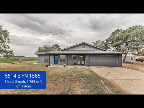 6514 E Fm 1585, Slaton, TX home video tour