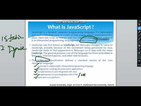 Lecture 12 'A' What is JavaScript, Features of JavaScript, Client Side JavaScript