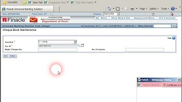 Destroying cheque - finacle indiapost