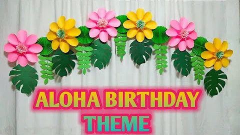 🌸🌼 Easy Paper Flower Decor | Hawaiian Theme Backdrop 🌺🌼