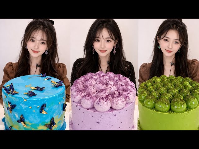 [ASMR] Thick Cream Cake Mukbang | Eating Show 