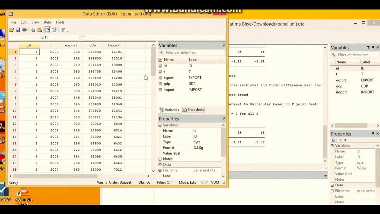 Pesran 2007 unit root test stata YouTube