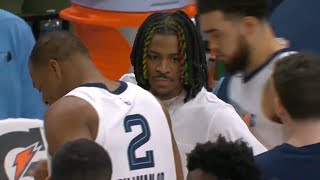 Ja Morant back in the arena tonight with Grizzlies for first time since suspension