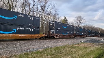 60MPH CSX Amazon Prime Intermodal I003 - ET44AH #3366 & ES40DC #5492 - Unionville Ohio Apr 2024