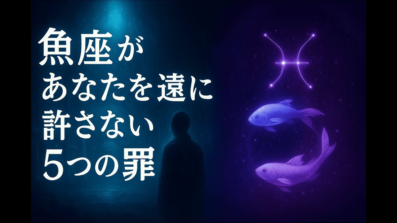 魚座があなたを永遠に許さない5つの罪｜優しさの限界と静かな絶縁の真実