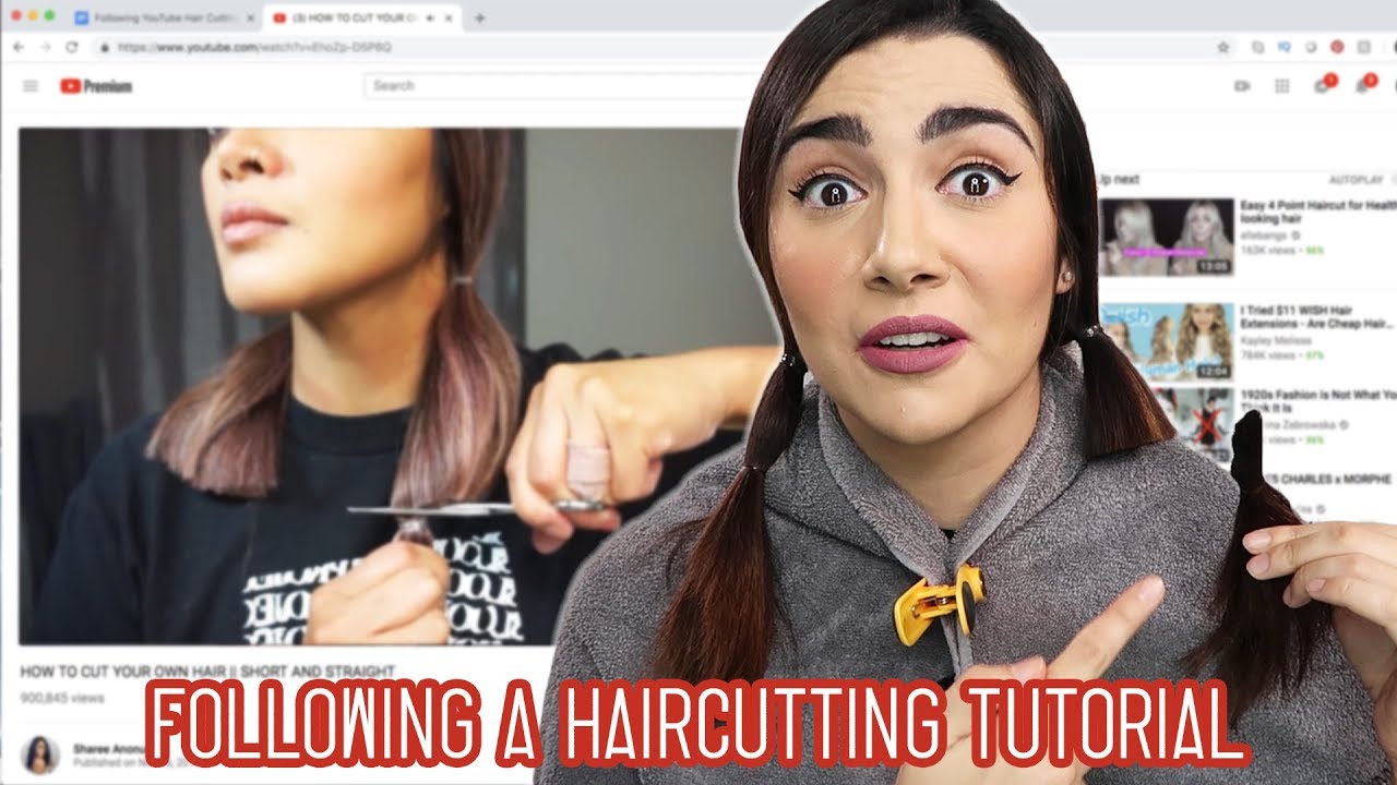 i tried following a youtube haircut tutorial