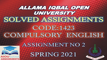 AIOU Solved Assignments | 1423 | Compulsory English | Assignment No 2 | BA | Spring 2021