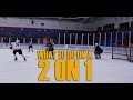 How to play a 2 on 1 on offense and defense in hockey - Coaching Series part 2