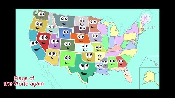 The 50 States Song By Stack the States 2 | Flags of the World Again