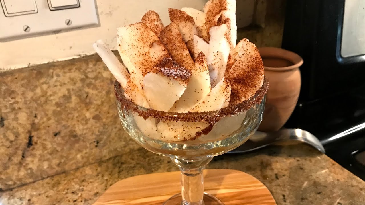 Jicama cocktail salad Mexican style jicama healthyrecipes plantbased YouTube