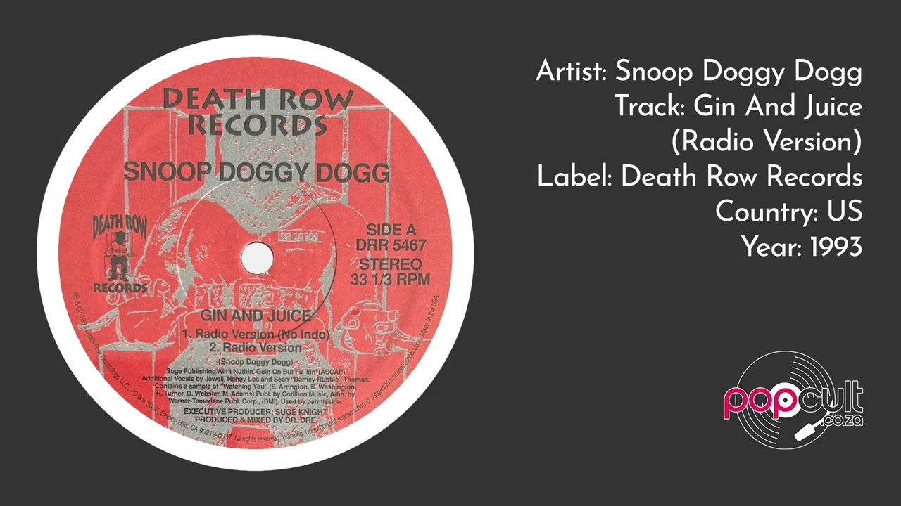 Snoop Doggy Dogg - Gin And Juice (Radio Version) - YouTube