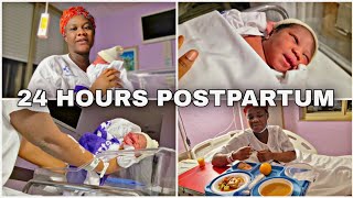 NEWBORN FIRST 24 HOURS OF LIFE | RAW 24 HOURS POSTPARTUM WITH NEWBORN