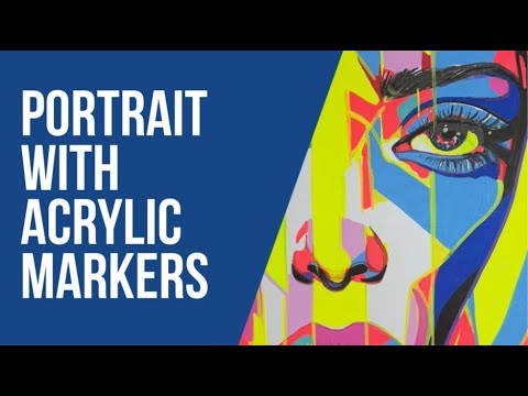 Watch the speedpainting process behind Geometric Vision. A behind-the-scenes look at the creation of this vibrant pop art portrait using acrylic markers.