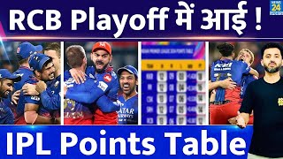 IPL Points Table 2024 : RCB Playoff में ऐसे आई, CSK से आखिरी लड़ाई | Virat | DC | Dhoni | Scenario