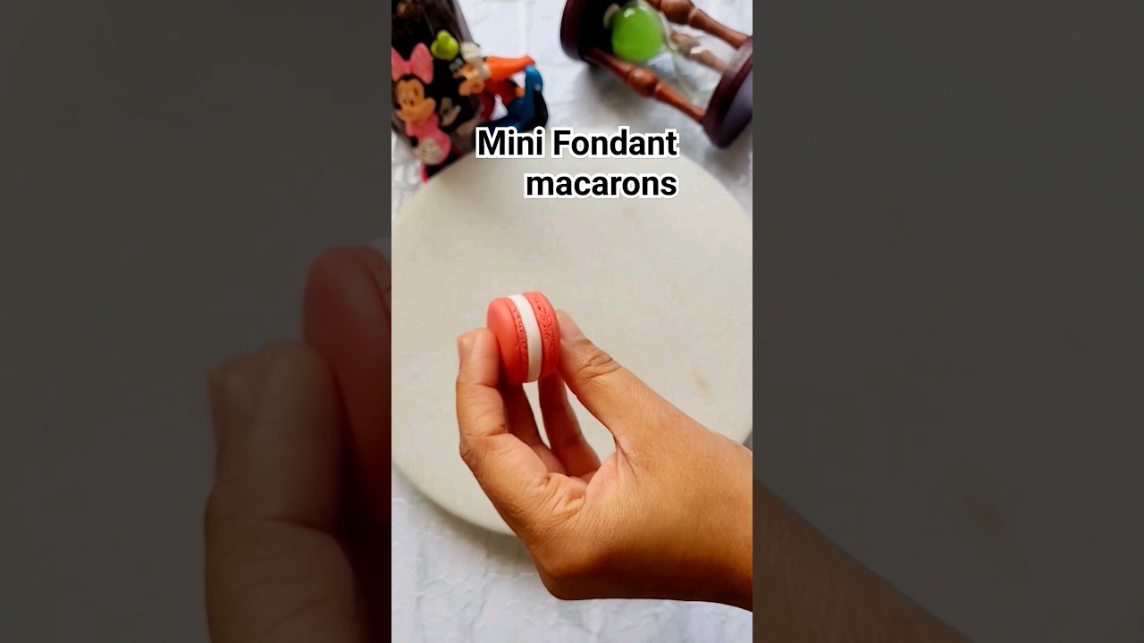 How to make Mini Fondant Macarons /cake topper 