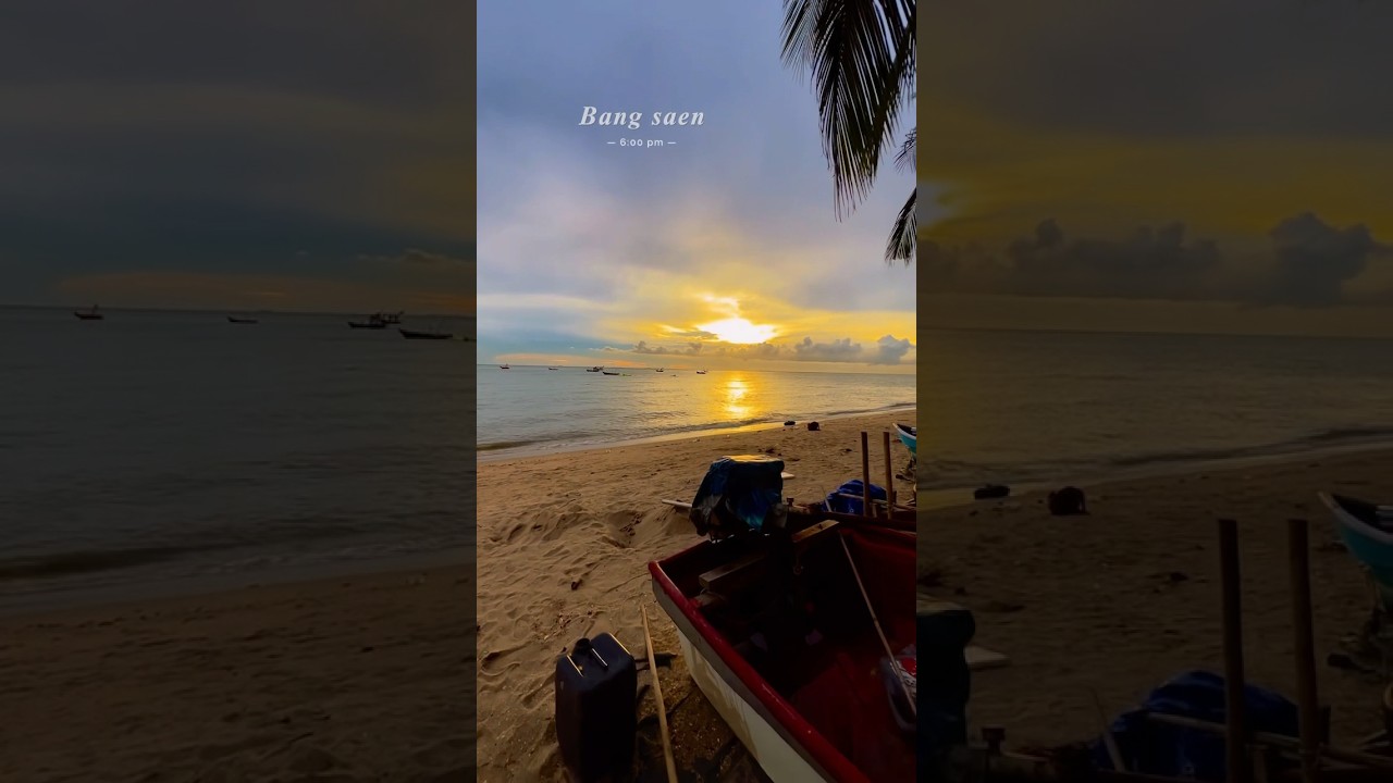 Sunset vibe at Bangsaen beach