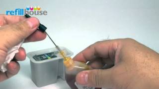 How to refill Canon CL-831 Inkjet Cartridge - Auto-Refill System