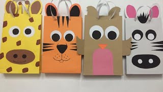 Paper Bag Animal Puppets  TinkerLab