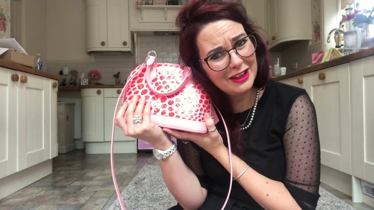 Unboxing reveal of Louis Vuitton alma bb handbag pink jungle dots gorgeous  birthday gift 