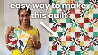 Scrappy Hunter Star Quilt Tutorial ? Make This Complicated-Looking Pattern EASY With HSTs