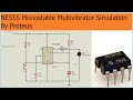 NE555 Monostable Multivibrator Simulation