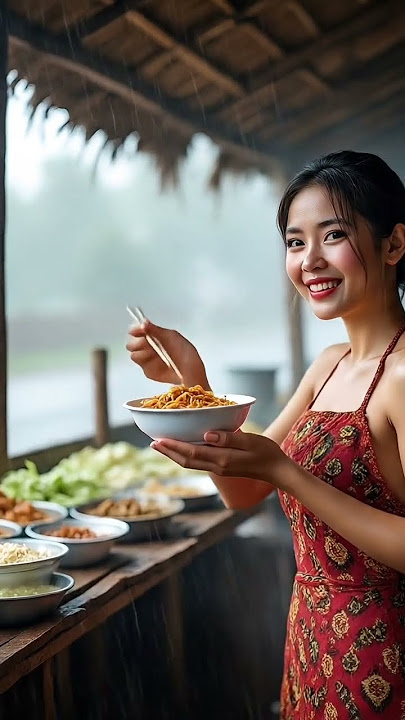 Wanita cantik penjual mie ayam 🍜 #videoshort #shorts #wanitacantik #fypyoutube #ai