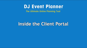 DJ Event Planner Client Portal - Setup & View