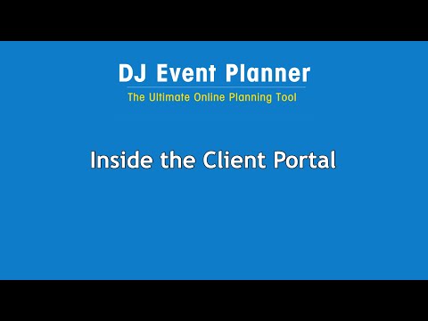 DJ Event Planner Client Portal - Setup & View