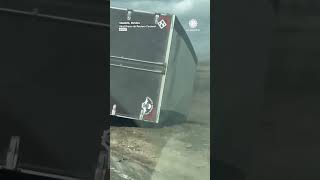 Extreme Winds Flip Semi Truck!