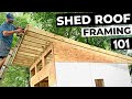 Diy shed roof framing how to build a shed roof make birdsmouth cuts and install plywood decking